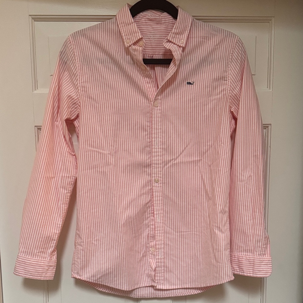 Vineyard Vines Kids Light Pink Button Down Shirt